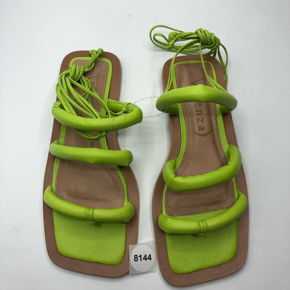 Free People Vicenza Belize Square Toe Wrap Sandals Green  US 7 - Picture 8 of 8